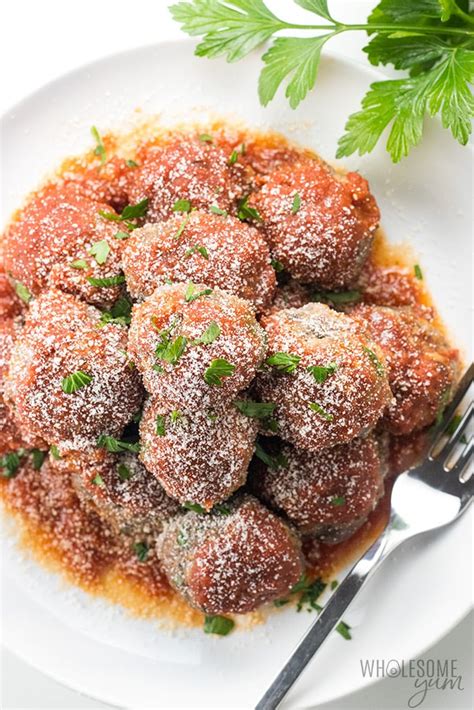 Easy Keto Low Carb Meatballs Recipe Italian Style Wholesome Yum