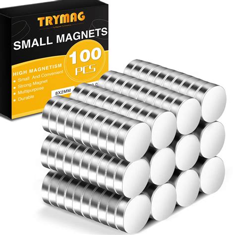 Buy Trymag Small Magnets 100 Pcs Tiny Refrigerator Magnets Round Disc