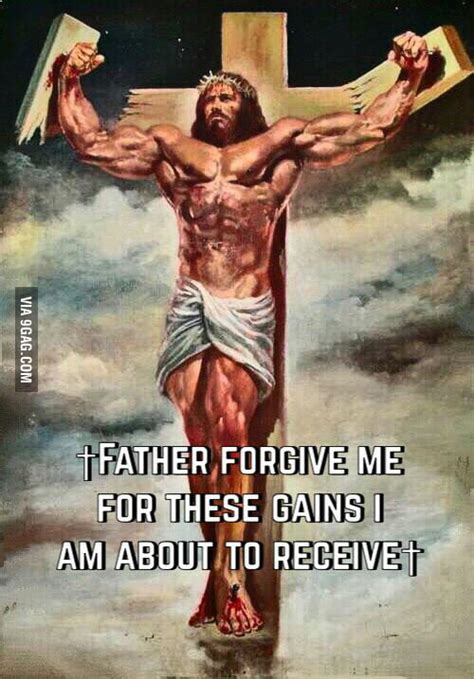Buff Jesus Demands You End Your Praise With Wheymen Instead Of Amen 9gag