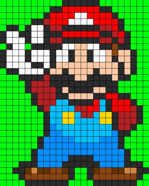 Mario Full Body Perler Perler Bead Pattern Bead Sprites