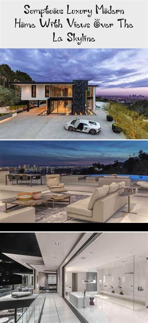 Sumptuous Luxury Modern Home With Views Over The La Skyline Decor In