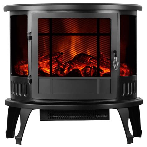 It might not work outdoors, since it's an electric stove fireplace, it might get wet when it rains outdoors. Adjustable 1500W Heater 23" Standing Electric Fireplace ...