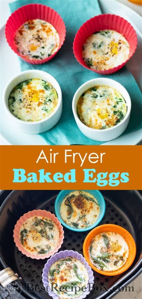 Looking for more keto recipes? Low Carb Air Fryer Baked Eggs Recipe KETO PALEO | Best ...
