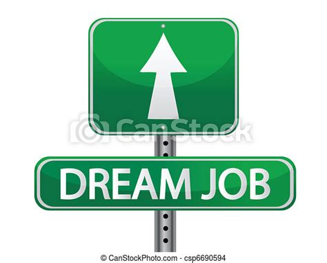 Eps Vector Of Dream Job Street Sign Csp6690594 Search Clip Art