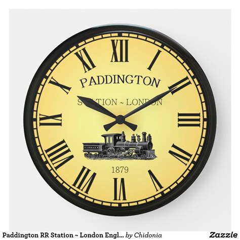 Paddington Rr Station London England 1879 Large Clock Harry