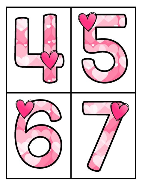Valentines Day Large Numbers 0 20 Flashcards Make Activities And Room Decor Math Valentines