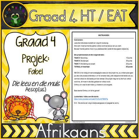 Projek Graad 4 Afrikaans Huistaal Of Eerste Addisionele Taal Kwartaal