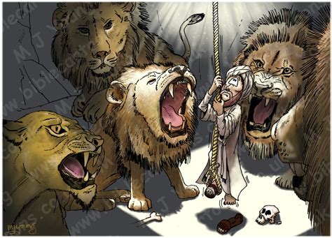 Bible Cartoons Daniel In The Lions Den