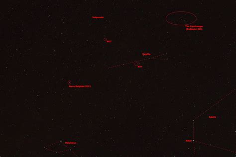 My Annotated Photograph Of Nova Delphini 2013 Tonight Space