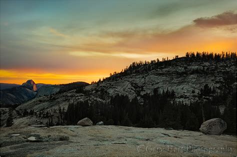 Last Light Half Dome From Olmsted Point Yosemite Landscape And Rural