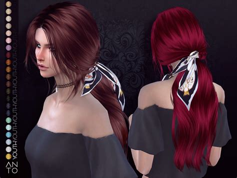 Lana Cc Finds Anto Youth Hairstyle Sims Hair Womens Hairstyles