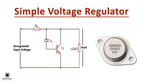 Simple Voltage Regulator Using 2n3055 Transistor