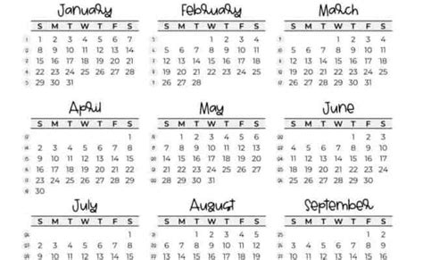 2023 Yearly Calendar Printable Word Mobila Bucatarie