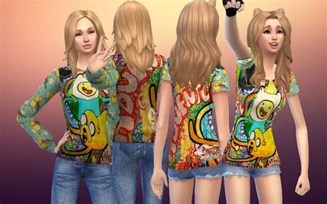 Adventure Time Sweater F At Mody Wery Via Sims 4 Updates Sims 4 Must