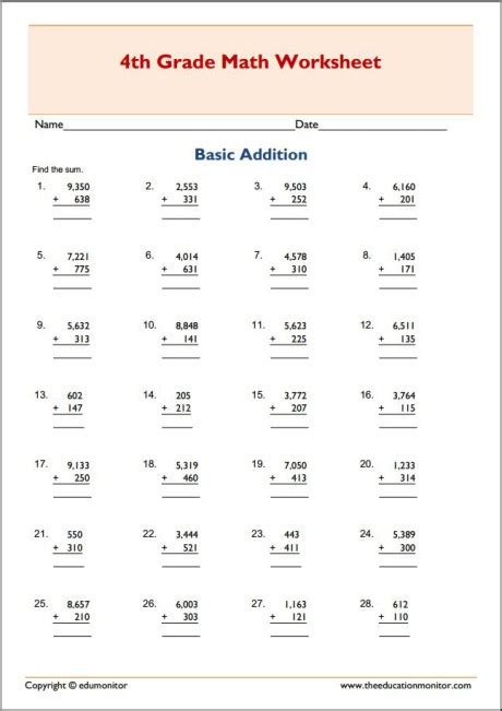 Addition Worksheets For Grade 3 Download Free Printables For Kids