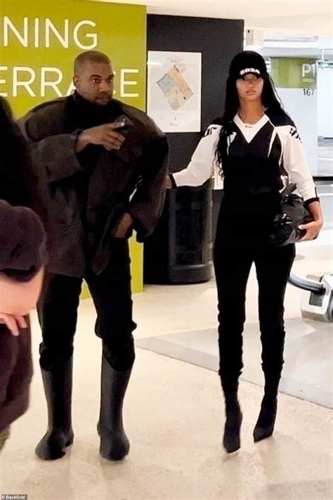 kanye west spotted with model juliana nalu amid anti semitic outburst daily mail online