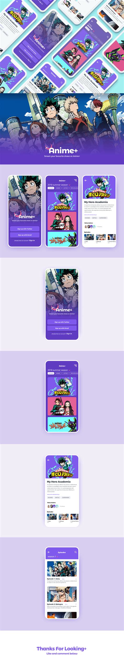 Free english 10.9 mb 02/24/2020 android. Anime Plus Streaming App on Behance