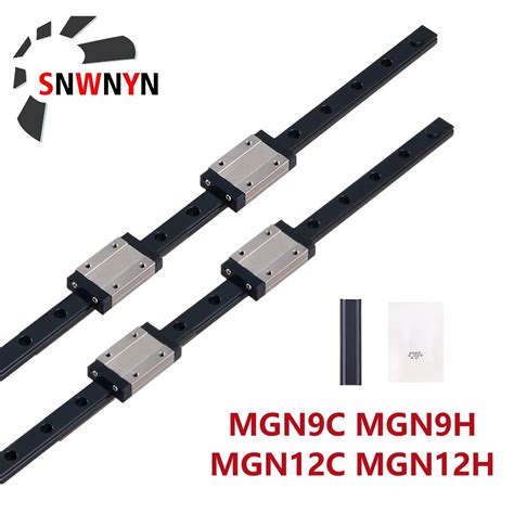 2pcs Mgn9 Mgn12 100 1000mm Mgn Miniature Linear Guide Rail 4pcs Mgn H