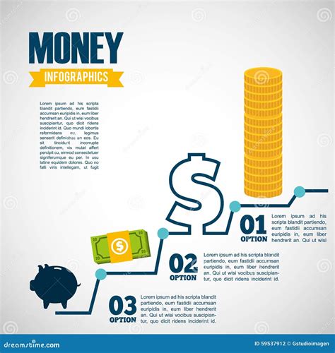 Money Infographic Stock Vector Illustration Of Infographics 59537912