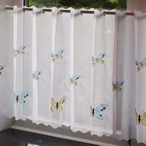 Voile Cafe panneaux brodé prêts Nets Rideau voiles 59" X 18" ou 24" | eBay