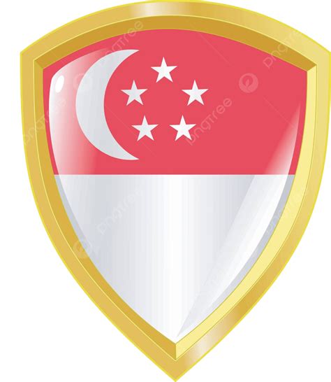 Lambang Lambang Negara Singapura Vektor Negara Simbol Lengan Png Dan