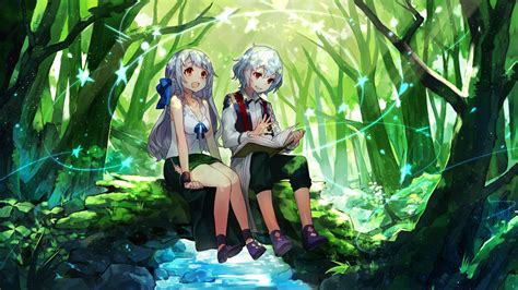 Download 3840x2160 Anime Twins Girl And Boy Forest