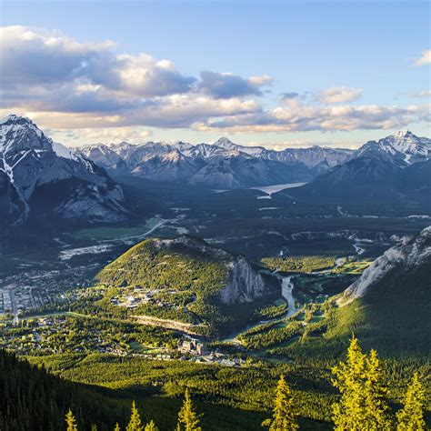 Banff Town Wallpaper 4k Alberta Canada Landscape Valley Scenery