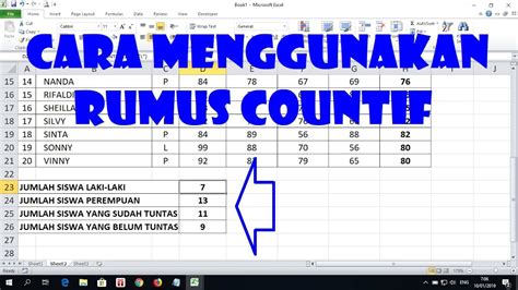 Cara Membuat Rumus Countif Di Excel Warga Co Id