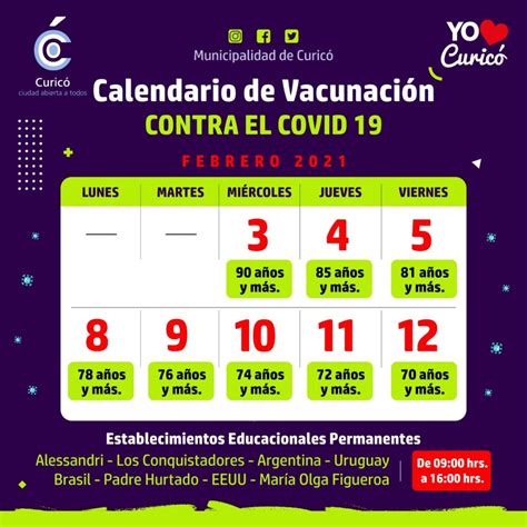 En españa se está vacunando con las vacunas de pfizer biontech, moderna, astrazeneca y la última en llegar, janssen. Municipalidad de Curicó presentó calendario de vacunación ...