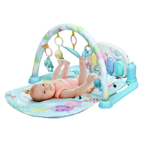 Gymax Baby Gym Play Mat 3 In 1 Fitness Music And Lights Fun Piano