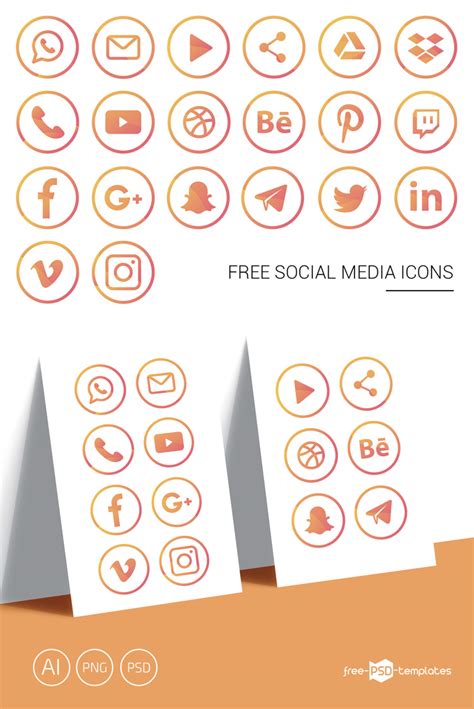 Free Vector Social Media Icons Free Psd Templates