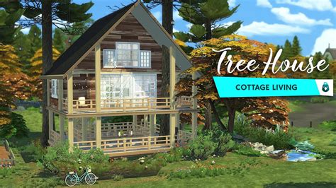 Tree House 🌳 Cottage Living Stop Motion Build The Sims 4 No Cc