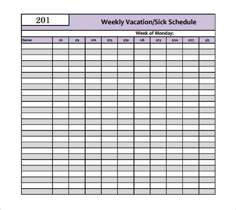 Employee Vacation Calendar Template 2015 Master Template
