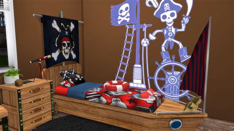Modelsims4 • The Sims 4 Opposite Twins Bedroom Pirates Wcif
