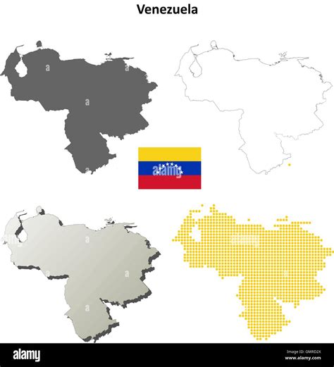 Venezuela Outline Map Set Stock Vector Image And Art Alamy