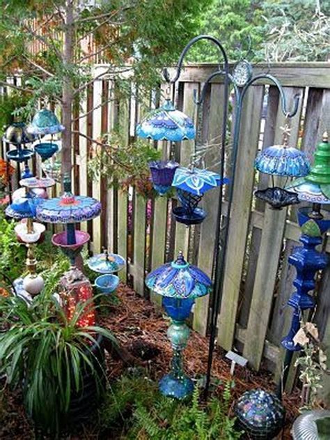 Amazing Glass Garden Ideas14 Garden Art Diy Glass Garden Art Whimsical Garden