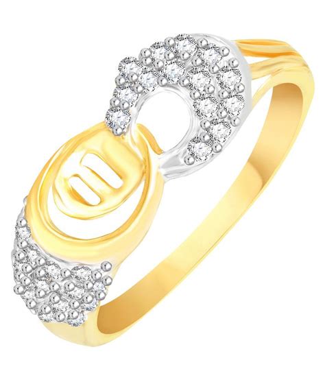 Vk Jewels Fine Gold And Rhodium Plated Alloy Cz American Diamond Ring For Women Vkfr G