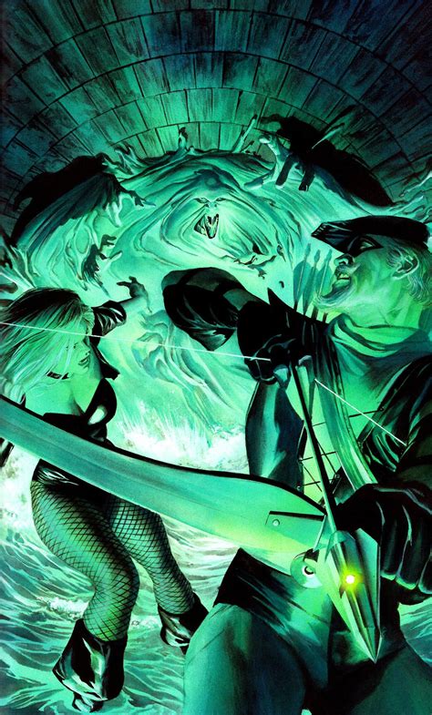 Green Arrow And Black Canary Vs Clayface By Alex Ross Green Arrow