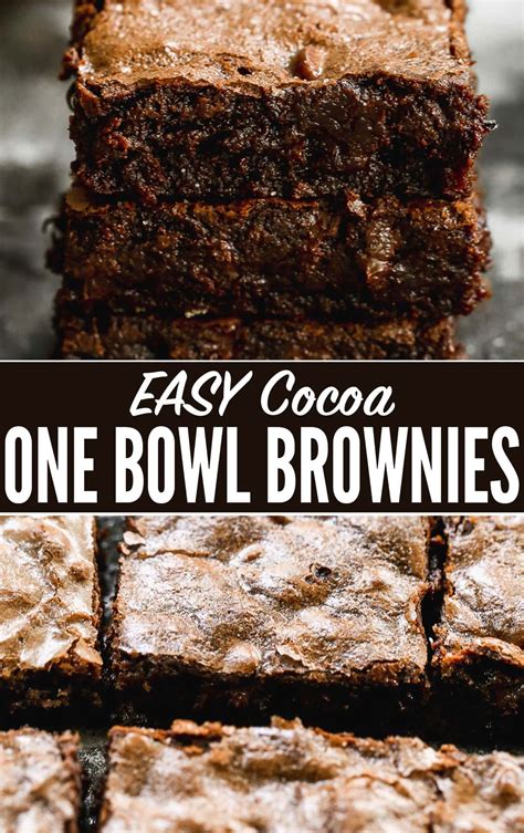 One Bowl Brownies Best Homemade Cocoa Brownies Karkey