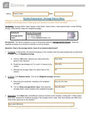 Average atomic mass worksheet awesome mean median mode 1 grouped. Copy_of_Mini_Lab_-_Gizmo_Average_Atomic_Mass_Activity_A ...