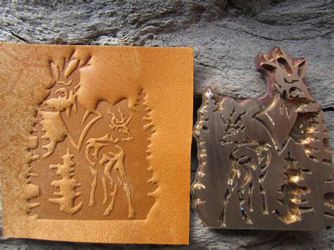 Custom Leather Stamp Deer Customized Brass Stamp For Etsy