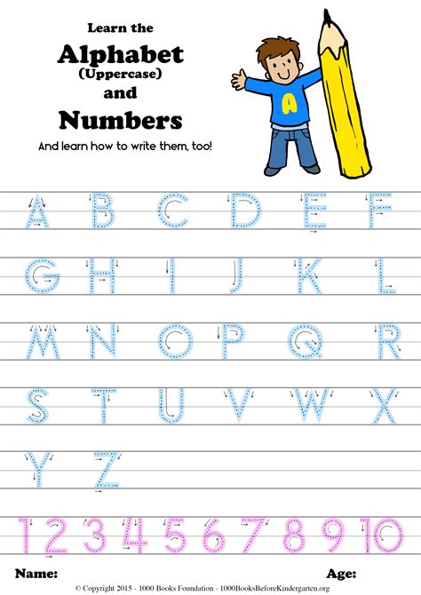 Learn The Alphabet And Numbers And How To Write Them Too 1000 Books