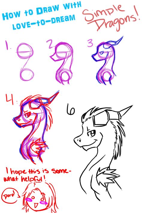 How To Draw Simple Dragons By Berryfoxes On Deviantart