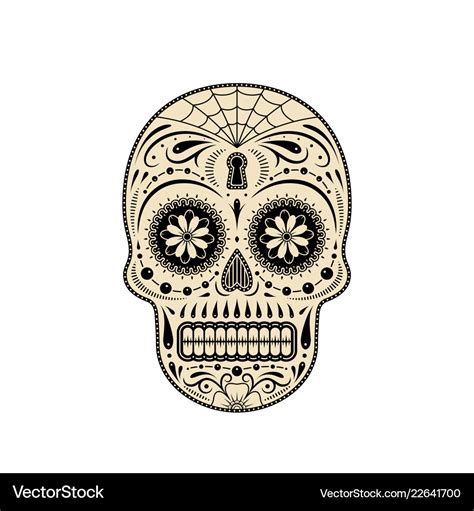Decorative Sugar Skull Royalty Free Vector Image