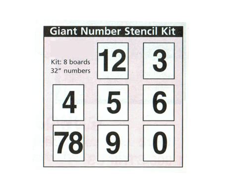 Giant Number Stencil Kit Fox Valley Paint