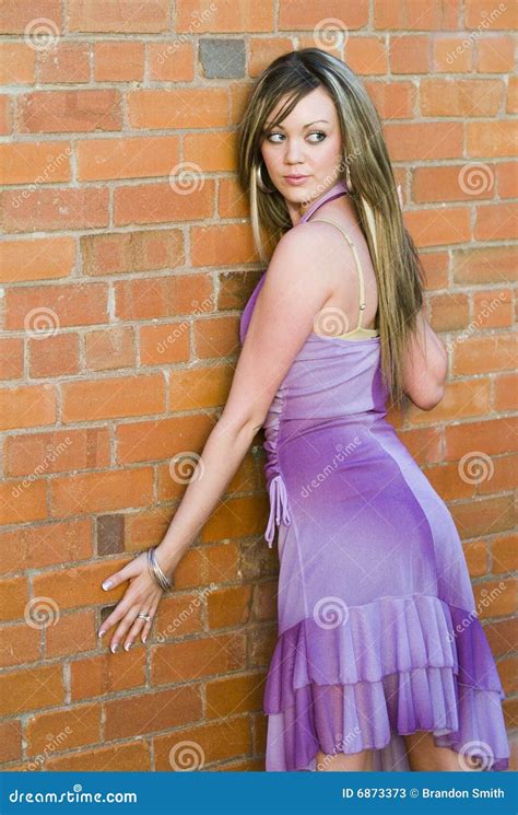 Sexy Woman Against A Wall Stock Photos Image