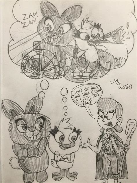 Toy Story 4 Bunny And Duckysketch By Mcctoonsfan1999 On Deviantart