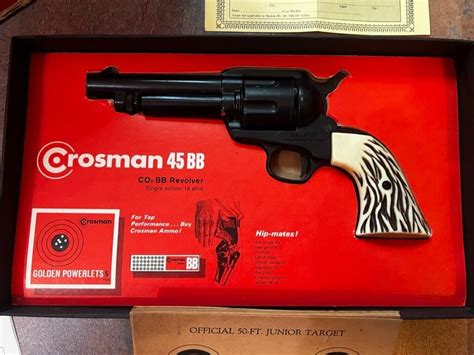 Crosman 45 Bb Revolver Co2 Powered 18 Shot Working 1960s Vintage Ebay