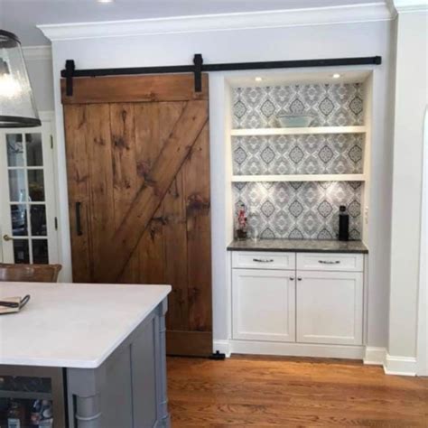 See more ideas about kitchen pantry, pantry, kitchen remodel. Reclaimed pine barn door made for a pantry (With images ...