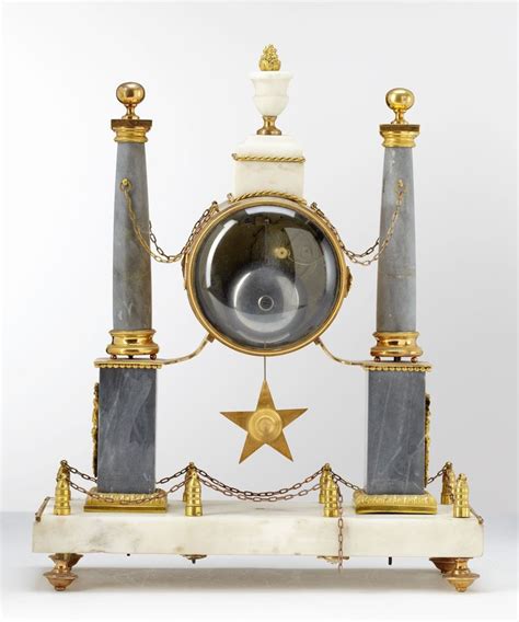 Ebros antoine de praiteau steampunk mechanical moving gears old fashioned european vintage style table clock victorian industrial accent fantasy metal clockwork gearwork clocks (shiny black). PORTICO OBELISK CLOCK, Louis XVI Style, Paris. Signed ...